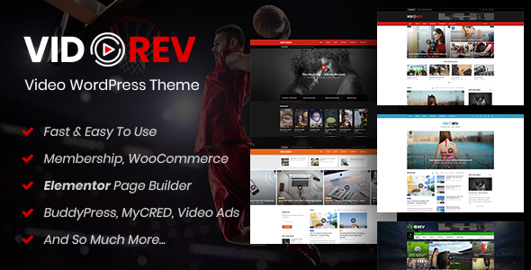 VidoRev v2.9.9.9.9.9.5 – WordPress Video Paylaşım Teması indir